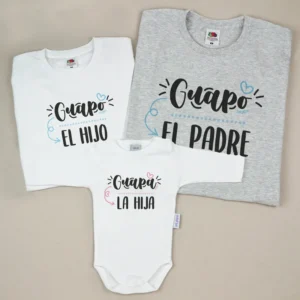 Pack 3 Prendas Guapo el Padre… Guapo el hijo/a