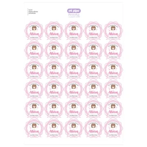 Pack 30 etiquetas personalizadas para objetos Comunión Niña