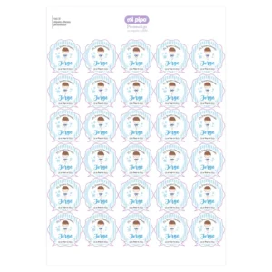 Pack 30 etiquetas personalizadas para objetos Comunión Niño