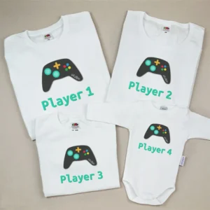 Pack 4 Prendas Player 1/ Player 2/ Player 3/ Player 4