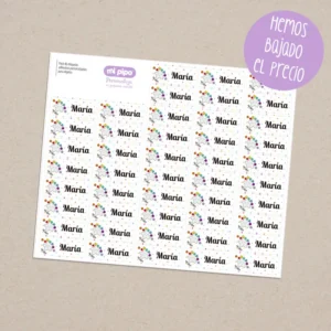 Pack 46 etiquetas adhesivas personalizadas para objetos Estrella sonrisa
