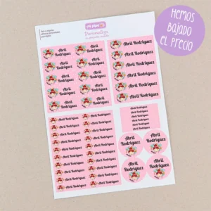 Pack 46 etiquetas adhesivas personalizadas para objetos Hada
