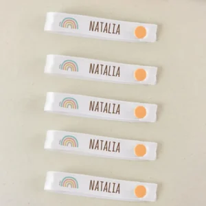Pack 5 cintas para colgar ropa personalizadas Arcoíris Soft