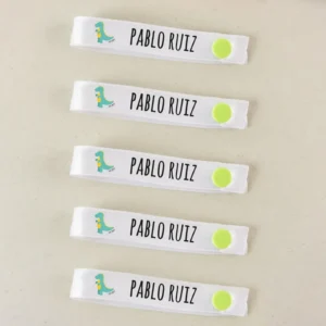 Pack 5 cintas para colgar ropa personalizadas Dinosaurio