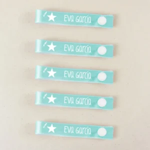 Pack 5 cintas para colgar ropa personalizadas Estrella Menta