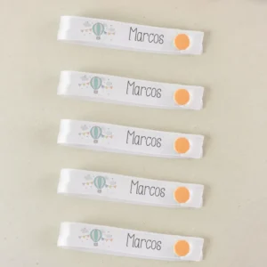 Pack 5 cintas para colgar ropa personalizadas Globo