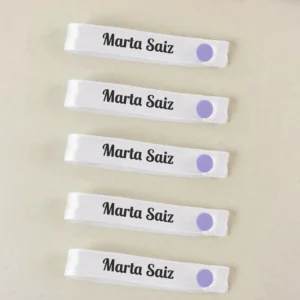 Pack 5 cintas para colgar ropa personalizadas sólo nombre