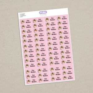 Pack 52 etiquetas termoadhesivas personalizadas para ropa Hada