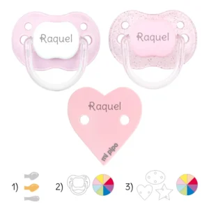 Pack de 2 chupetes New Classic + broche formas personalizado