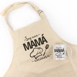 Pack Delantal Mamá + Taza Divertido Soy una Mamá Cocinera