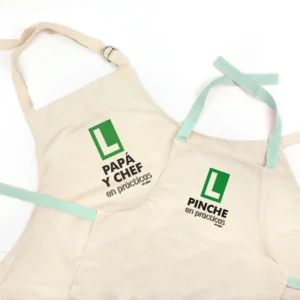 Pack Delantal Papá y Delantal Niño/a Divertido Papá y Chef en Prácticas y Pinche en Prácticas