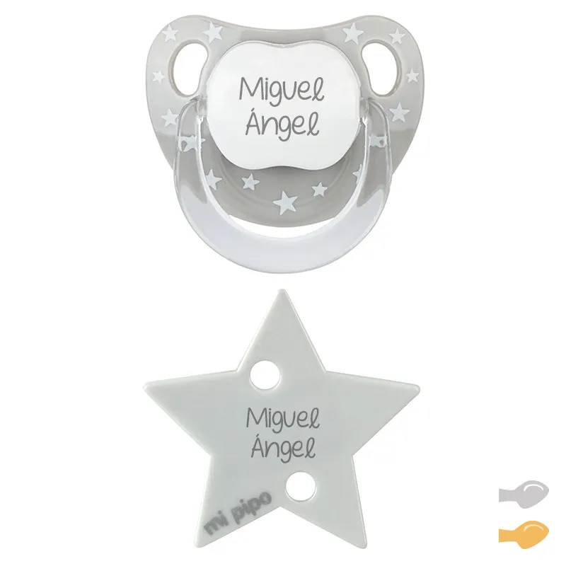 Pack Dúo Baby Chic Gris Personalizado Pack Dúo Baby Chic Gris Personalizado