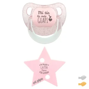 Pack Dúo Baby Glitter Estrella Rosa o Azul Tía Guapi-Ha llegado la tía