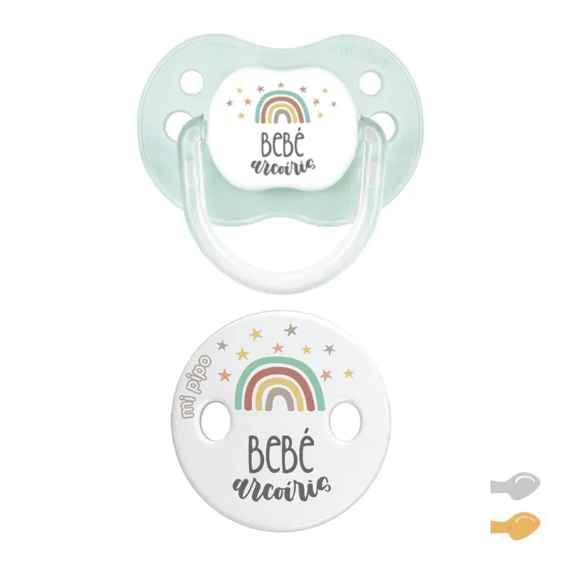 Pack Dúo Classic Deco Arcoíris Menta Divertido- Bebé arcoiris (Temporalmente Broche Estrella Menta) Pack Dúo Classic Deco Arcoíris Menta Divertido- Bebé arcoiris (Temporalmente Broche Estrella Menta)