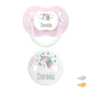 Pack Dúo Classic Deco Unicornio Rosa Personalizado