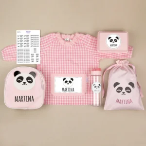 Pack Mi Guarde Panda Rosa personalizado + Regalo Cajita porta alimentos Pack Mi Guarde Panda Rosa personalizado + Regalo Cajita porta alimentos
