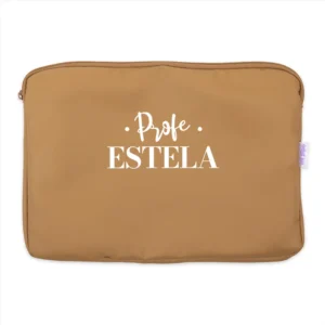 Portafolios Shopper polipiel Camello Profe/Seño + Nombre personalizado