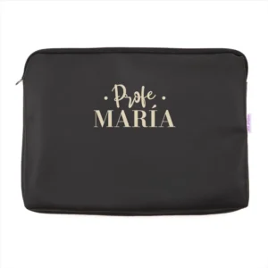 Portafolios Shopper polipiel Negro Profe/Seño + Nombre personalizado