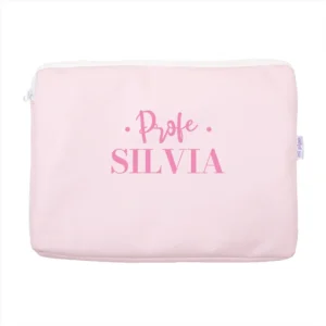 Portafolios Shopper polipiel Rosa Profe/Seño + Nombre personalizado