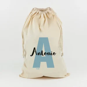 Saco para Juguetes Personalizado Inicial azul