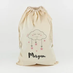 Saco para Juguetes Personalizado Nube rosa