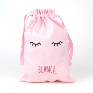 Saquito Pestañas Rosa personalizado