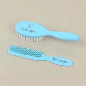 Set Cepillo y peine azul Príncipe