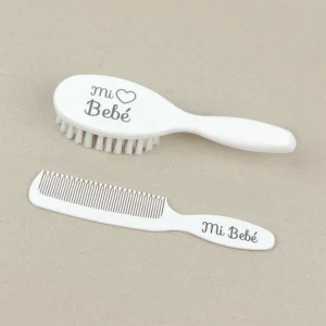 Set Cepillo y peine blanco Mi Bebé