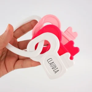 Sonajero Llaves Rosa Personalizado