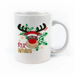 Taza cerámica o plástico Feliz Navidad Reno Rudolf Taza cerámica o plástico Feliz Navidad Reno Rudolf