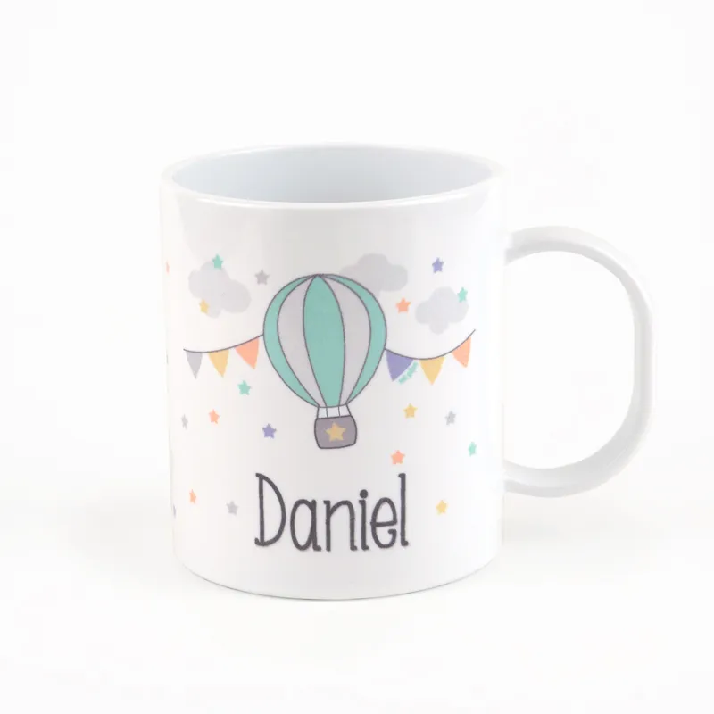 Taza cerámica o plástico Globo personalizada Taza cerámica o plástico Globo personalizada