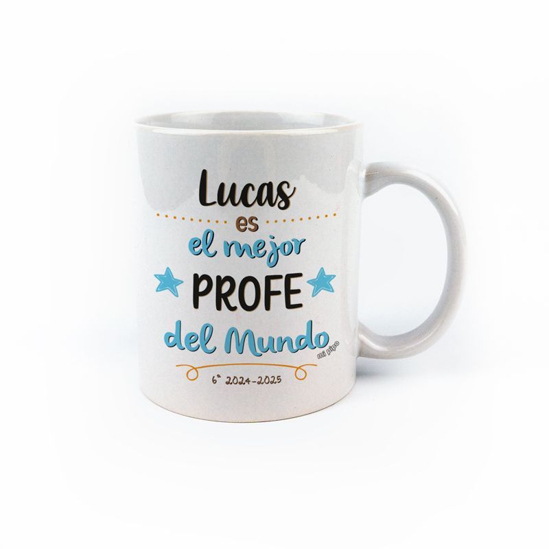 Taza cerámica o plástico (Nombre) es el mejor Profe del mundo personalizada Taza cerámica o plástico (Nombre) es el mejor Profe del mundo personalizada