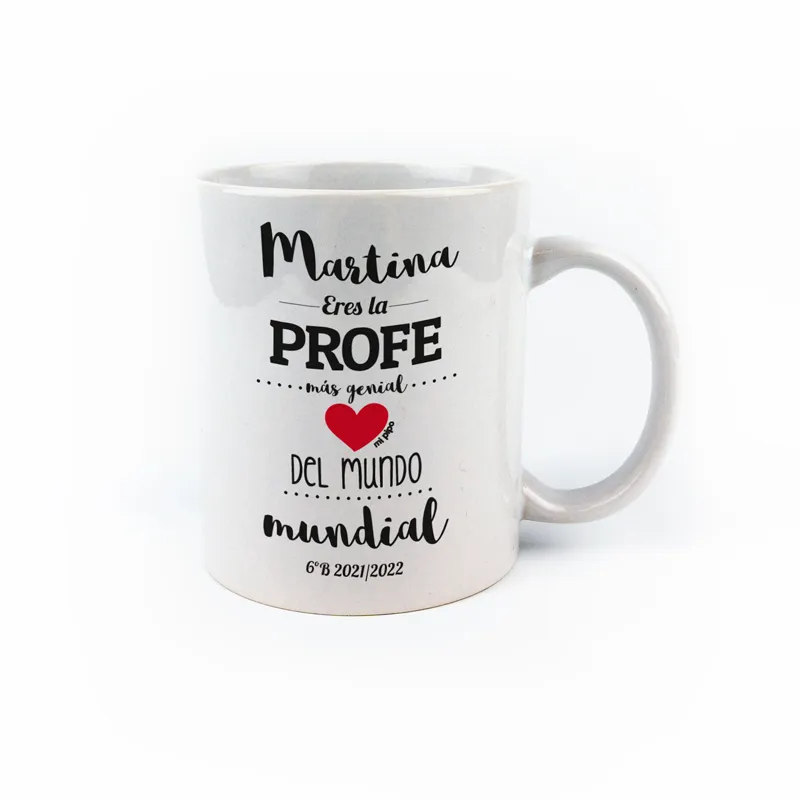 Taza cerámica o plástico (Nombre) es la mejor Profe más genial del mundo mundial personalizada Taza cerámica o plástico (Nombre) es la mejor Profe más genial del mundo mundial personalizada