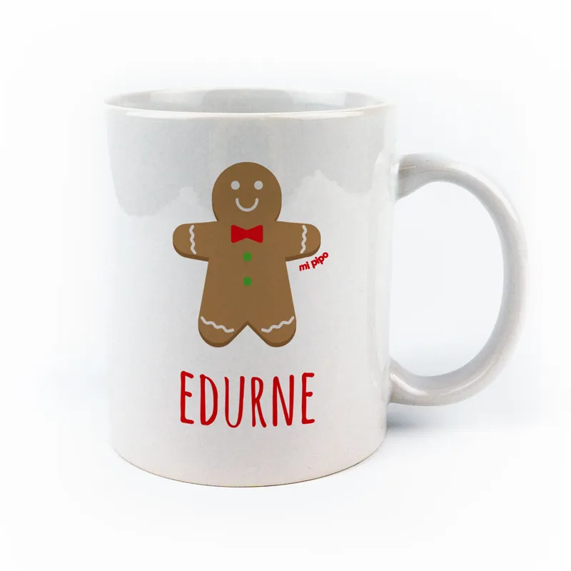 Taza cerámica o plástico personalizada Galleta de Jengibre Taza cerámica o plástico personalizada Galleta de Jengibre