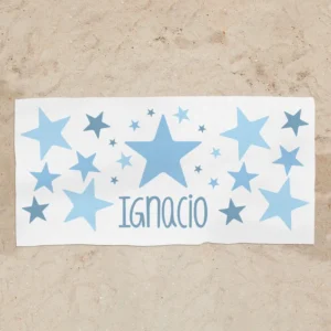 Toalla de baño Premium Estrella Azul Personalizada