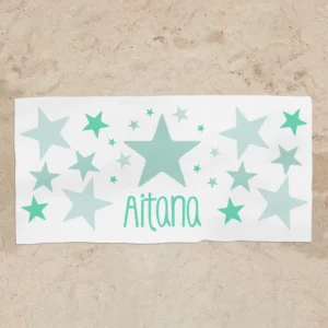 Toalla de baño Premium Estrella Menta Personalizada