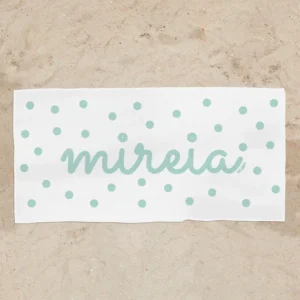 Toalla de baño Premium Personalizada Candy Menta, elige dibujo