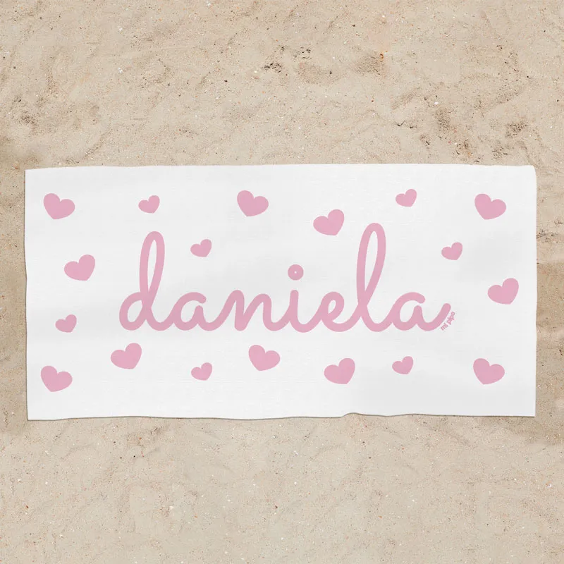 Toalla de baño Premium Personalizada Candy Rosa, elige dibujo Toalla de baño Premium Personalizada Candy Rosa, elige dibujo