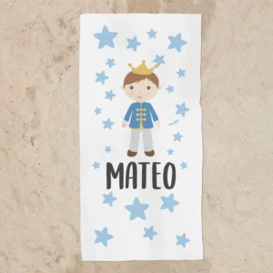 Toalla de baño Premium Príncipe Personalizada