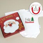 Cajita Navidad Body + Chupete New Classic Cristal Copos Feliz Navidad Árbol