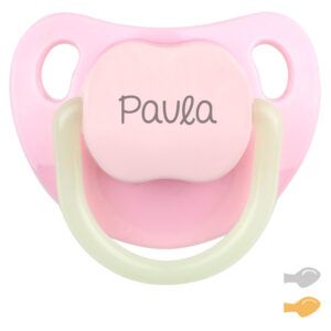 Chupete Baby Night Personalizado Rosa (brilla en la oscuridad)