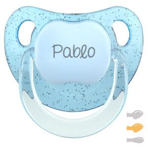 Chupete Baby Personalizado Glitter Azul