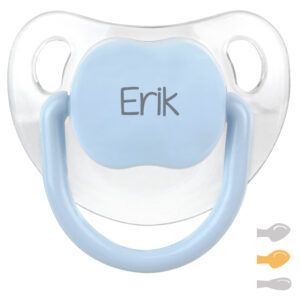 Chupete Baby Personalizado Transparente Azul-Pastel