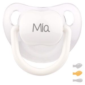 Chupete Baby Personalizado Transparente-Blanco