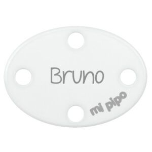 Broche Pinza Ovalado Personalizado Blanco