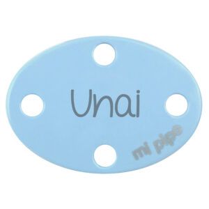 Broche Pinza Ovalado Personalizado Celeste