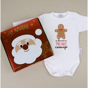 Babidu Body Navideño La Navidad es más dulce conmigo con cajita de regalo