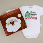 Babidu Body Navideño Menos biberón y más polvorón con cajita de regalo