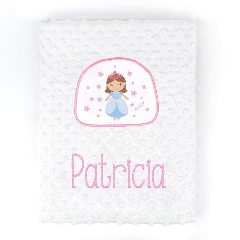 Manta Clásica Aplique Princesa Personalizada, elige color Manta Clásica Aplique Princesa Personalizada, elige color